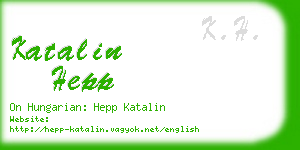 katalin hepp business card